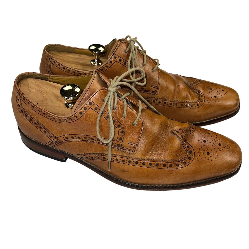 Cole Haan Grand.OS Cambridge Wingtip Oxford Caramel Brown Size 11